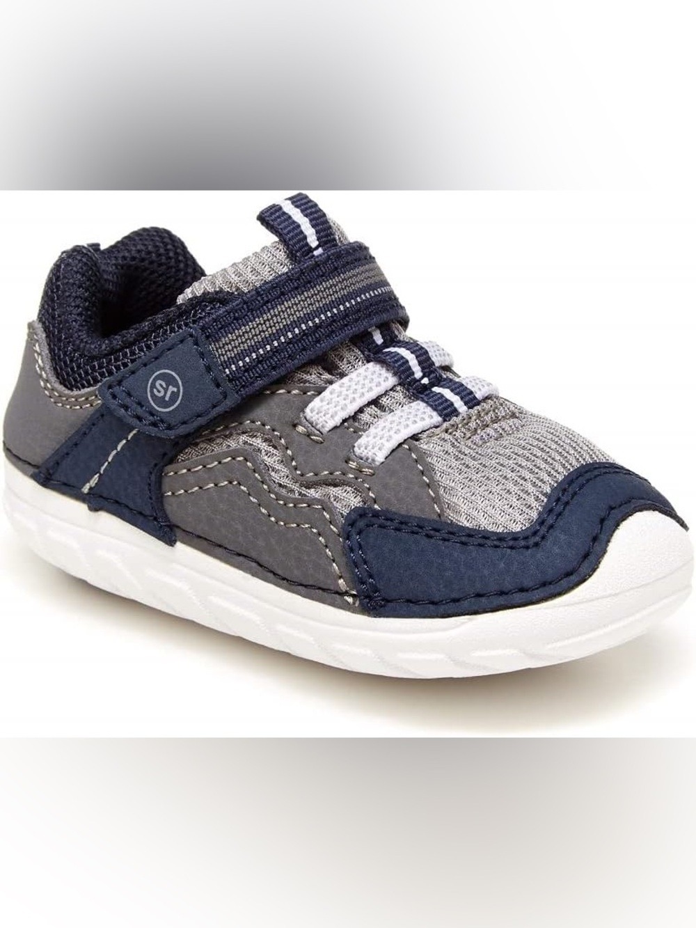 Stride Rite Navy and Gray Kids' Hook-and-Loop Athletic Sneaker